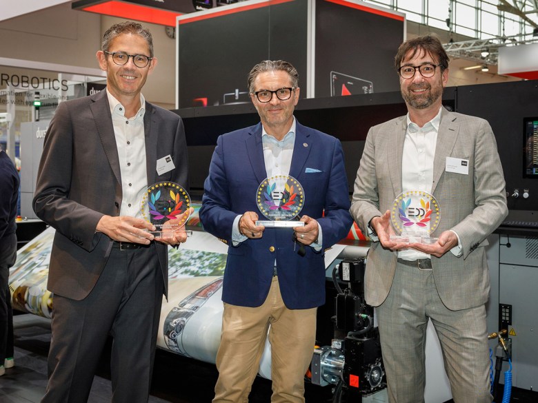 Durst Group has won three prestigious EDP Awards at the FESPA Global Print Expo in Munich, Germany, for P5 Robotics, P5 350 HSR and Durst Workflow Software