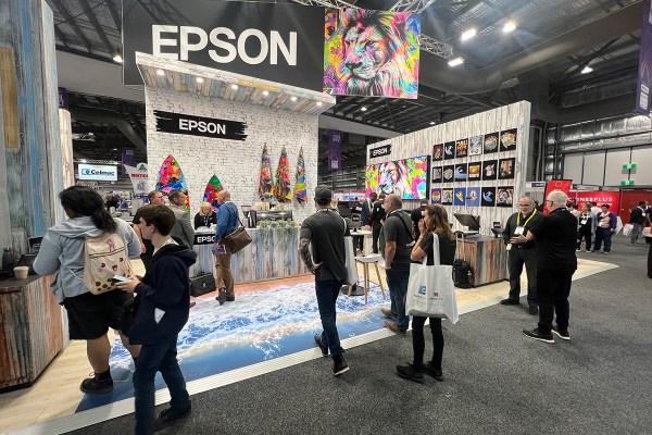 Epson’s theme at Visual Impact 2023 is, “Relax, you are in good hands” as it demonstrates consistent quality imaging across a range of different media types