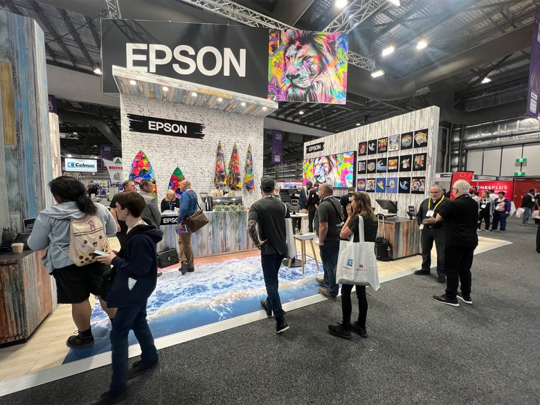 Epson’s theme at Visual Impact 2023 is, “Relax, you are in good hands” as it demonstrates consistent quality imaging across a range of different media types