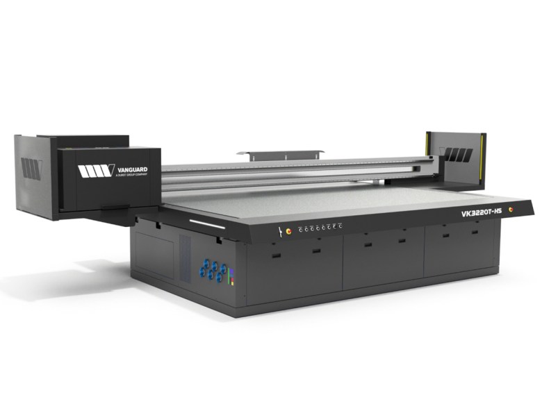 Vanguard Digital Printing Systems, a Durst Group Company, has launched Vanguard VK3220T-HS, an ultra-high production UV-LED flatbed printer at Printing United 2023